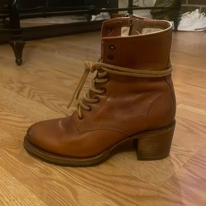 Freebird cognac cavalier womens heeled boots